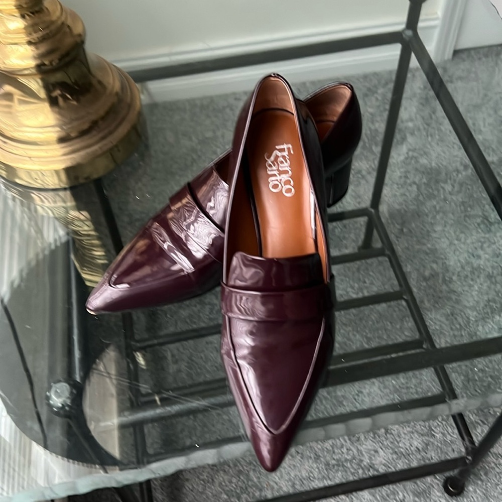 Franco Sarto Deep Burgundy or Wine Heeled Loafer